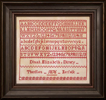 Dinah Elizabeth Disney 1876 - Hands Across the Sea Samplers