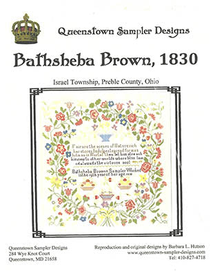 Bathsheba Brown 1830 - Queenstown Sampler Designs