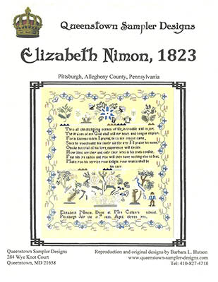 Elizabeth Nimon 1823 - Queenstown Sampler Designs