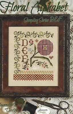 Floral Alphabet Sampling Series: DEF - Jeannette Douglas Designs