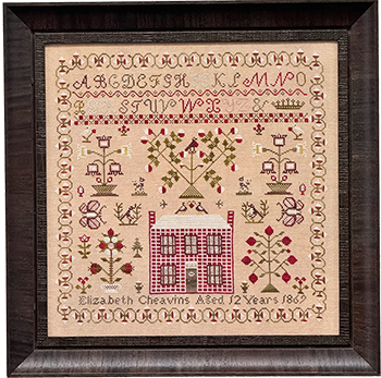 Elizabeth Cheavins 1869 Sampler & Pinwheel - Fox and Rabbit Designs