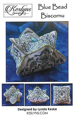 Blue Bead Biscornu - Keslyn's