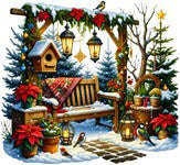 Winter In The Garden Magnet - Les Petites Croix De Lucie