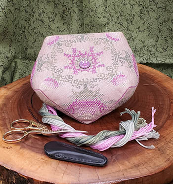 Thistle Biscornu - Wildflower Stitching LLC