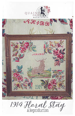 1914 Floral Stag - Quaint Rose NeedleArts