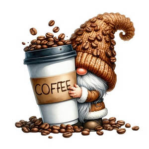 Coffee Lover Gnome Magnet - Les Petites Croix De Lucie