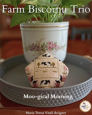 Farm Biscornu Trio: Moo-gical Morning - MTV Designs