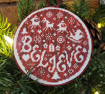 Believe Bauble - Wildflower Stitching LLC