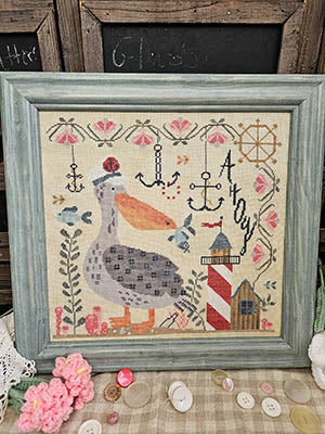 Captain Patchy Pelican - Quaint Rose NeedleArts