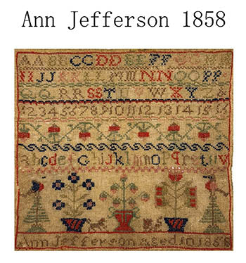 Ann Jefferson 1858 - Just Stitching Along