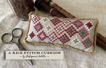 A Rice Stitch Cushion - Shakespeare's Peddler