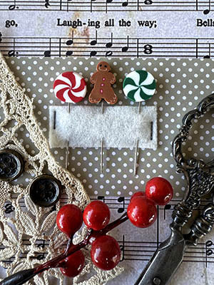 Elegant Gingerbread Pin Set - Puntini Puntini