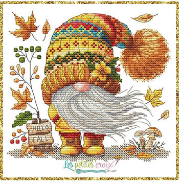 Hello Fall Gnome - Les Petites Croix De Lucie