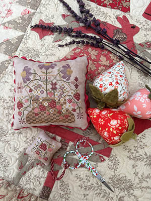 Strawberry Basket Pinkeep And Scissor Fob - Pansy Patch Quilts & Stitchery