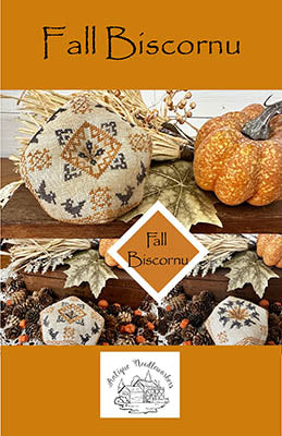 Fall Biscornu - Antique Needleworkers