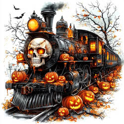 Halloween Train Magnet - Les Petites Croix De Lucie