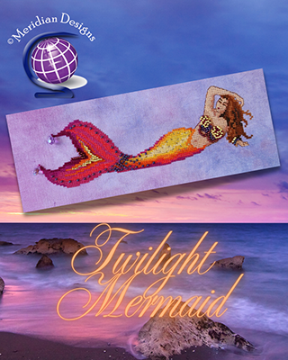 Twilight Mermaid - Meridian Designs For Cross Stitch