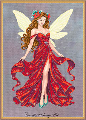 Rosalinne: The Winter Star - Cross Stitching Art