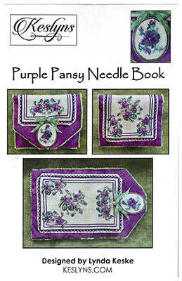Purple Pansy Needle Book - Keslyn's