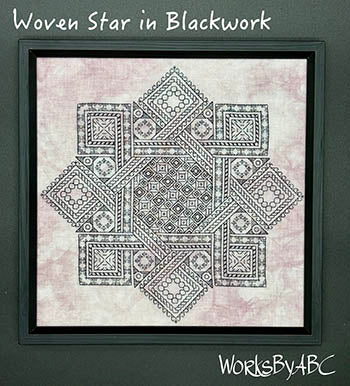 Woven Star In Blackwork - Works by ABC