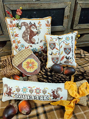 Acorn Thieves - Quaint Rose NeedleArts