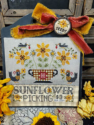 Sunflower Picking - Quaint Rose NeedleArts