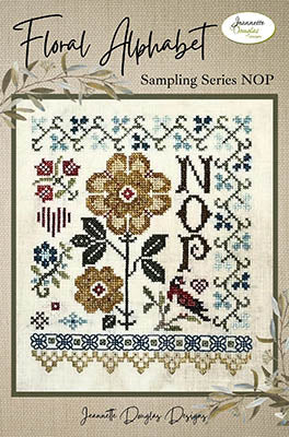Floral Alphabet Sampling Series: NOP - Jeannette Douglas Designs
