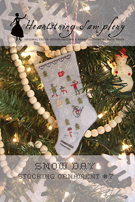 Snow Day Stocking Ornament - Heartstring Samplery