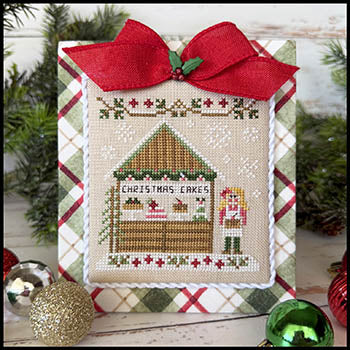 Christmas Cake Stand: Christmas Market Series - Country Cottage Needleworks