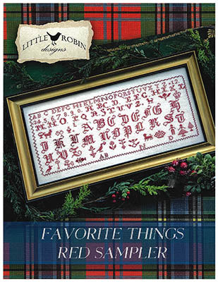 Favorite Things Red Sampler - Little Robin Designs