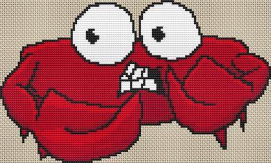Cartoon Crab - White Willow Stitching