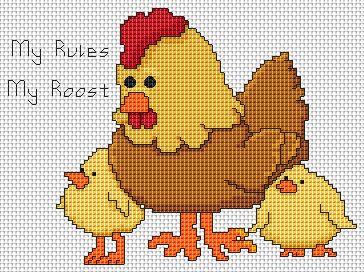 My Rules, My Roost - White Willow Stitching