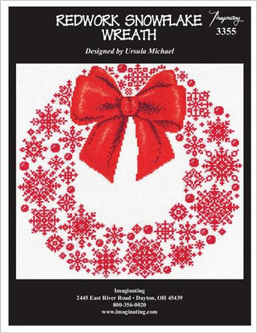 Redwork Snowflake Wreath Kit By Ursula Michael - Imaginating Kits