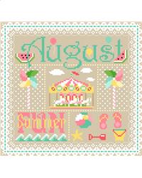 August: Monthly Sampler - Sugar Stitches Design