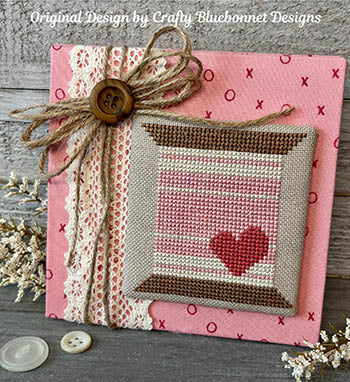 Heart With Stripes Spool - Crafty Bluebonnet Designs