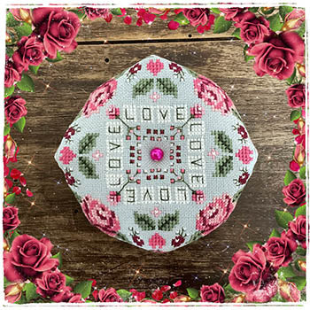 February Biscornu: 12 Months With Romy And Sandy 2026 - Fairy Wool In The Wood