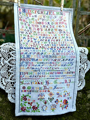 Sarah Hofer 1947 Antique Hutterite Sampler Reproduction - Jan Hicks Creates