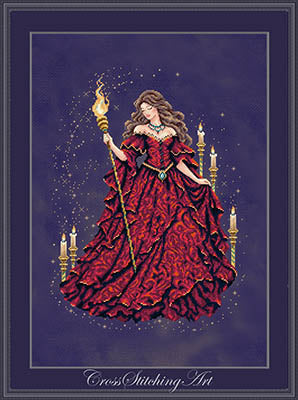 Rhea: Priestess Of Fire - Cross Stitching Art