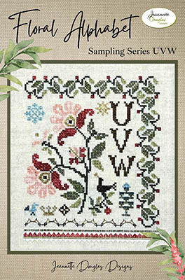 Floral Alphabet Sampling Series: UVW - Jeannette Douglas Designs