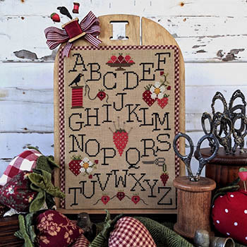 Strawberry Alphabet Sampler - Puntini Puntini