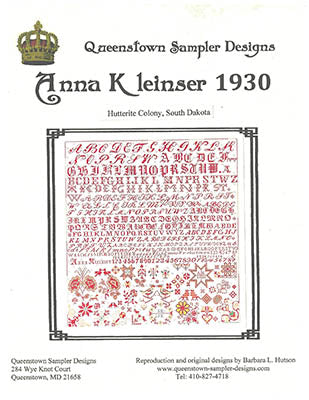 Anna Kleinser 1930 - Queenstown Sampler Designs