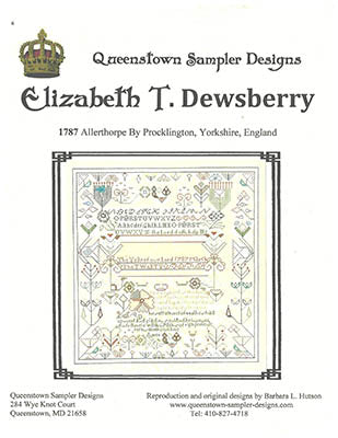 Elizabeth T. Dewsberry 1787 - Queenstown Sampler Designs