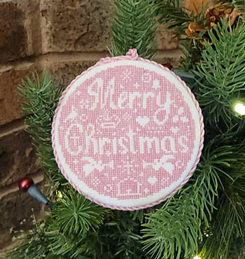 Merry Christmas Bauble - Wildflower Stitching LLC