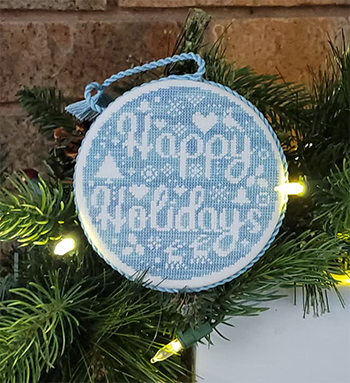 Happy Holidays Bauble - Wildflower Stitching LLC