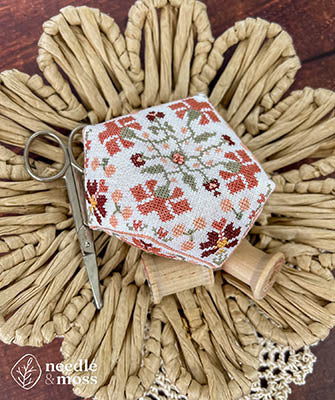 Orchids In Bloom Biscornu - Needle & Moss