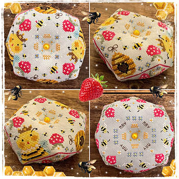 May Biscornu: 12 Months With Romy And Sandy 2026 - Fairy Wool In The Wood