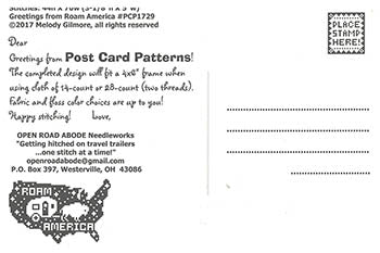 Greetings from Roam America Postcard - Open Road Abode Needleworks