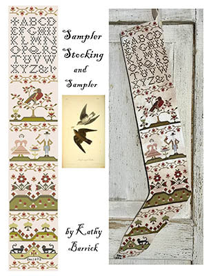 Sampler Stocking And Sampler - Kathy Barrick