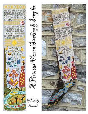 Virtuous Woman Stocking & Samper - Kathy Barrick