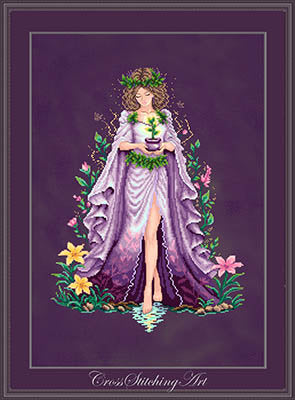 Mira, Priestess Of Earth - Cross Stitching Art